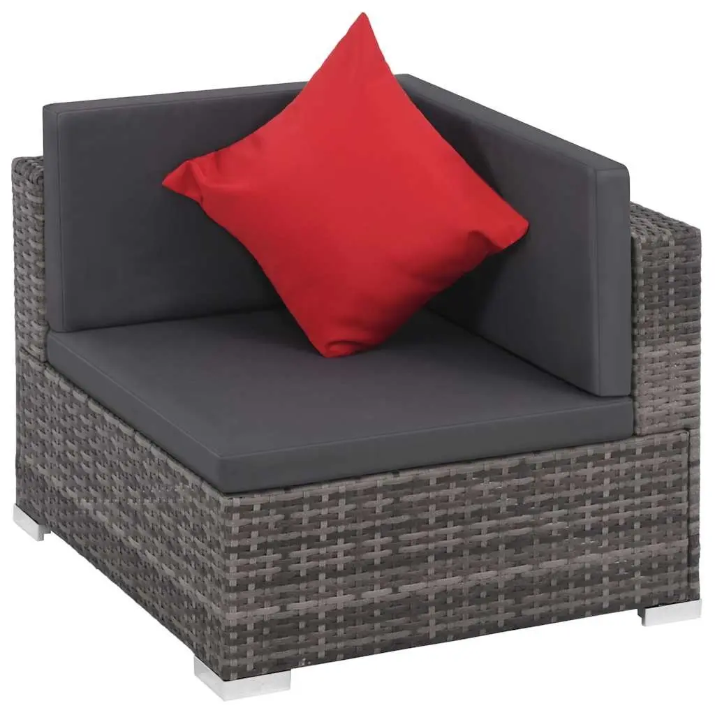 Garden Lounge Set 8 Piece Sofa Patio Furniture Grey
