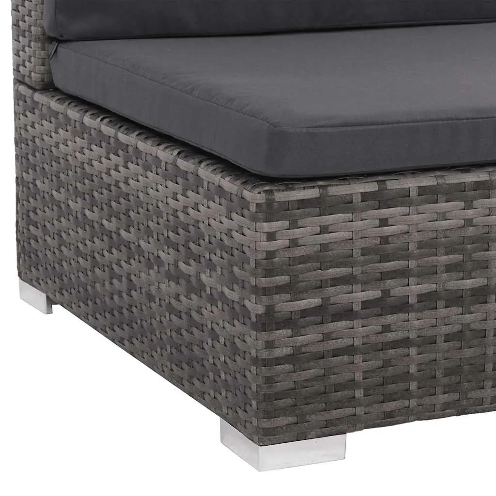 Garden Lounge Set 8 Piece Sofa Patio Furniture Grey
