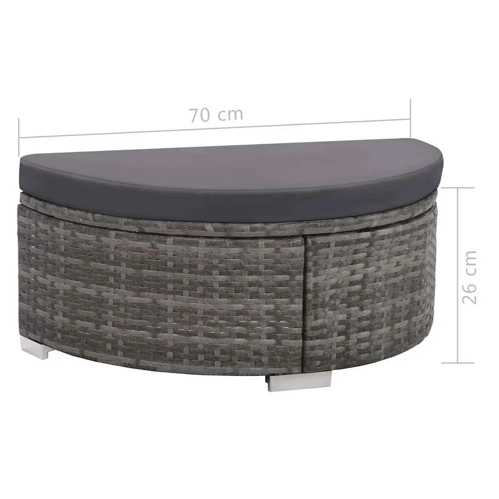 Garden Lounge Set 8 Piece Sofa Patio Furniture Grey