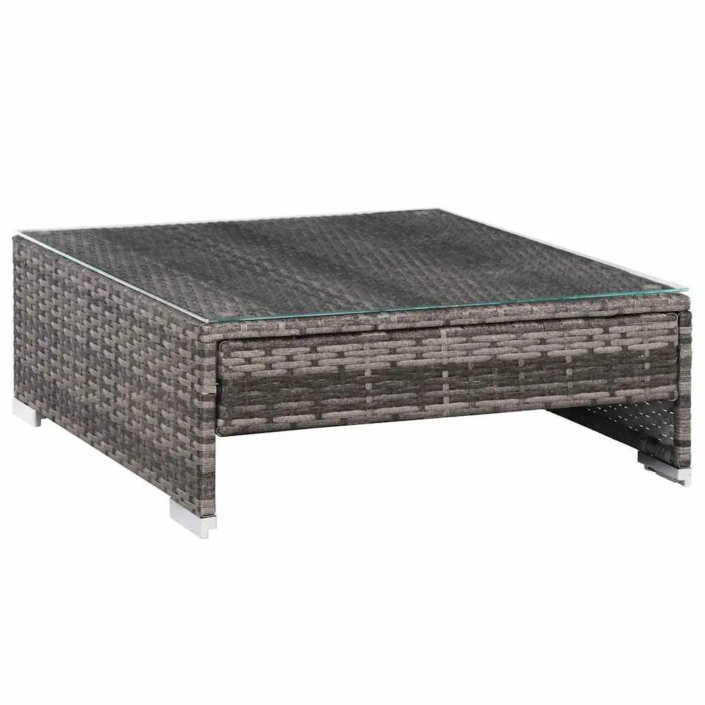 Garden Lounge Set 7 Piece Outdoor Furniture Sofa with Canopy Grey