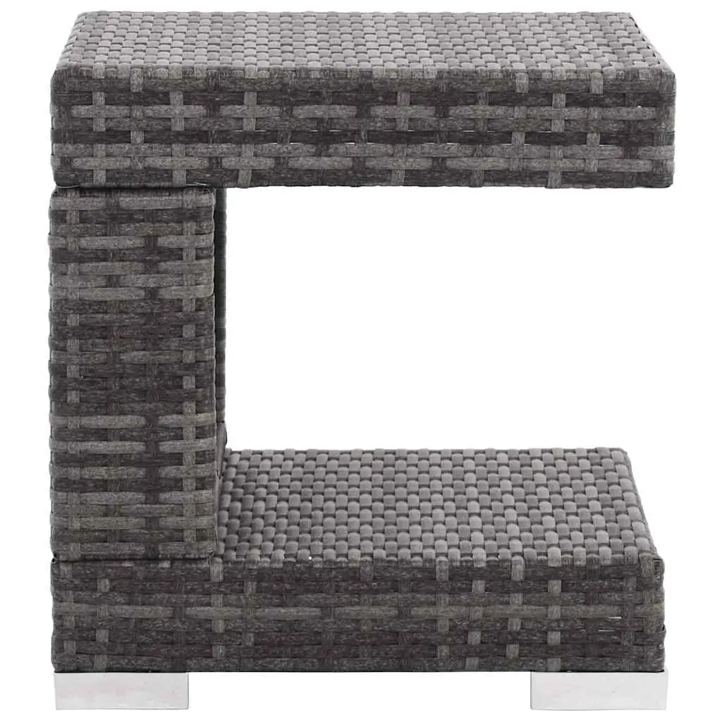 Garden Lounge Set 7 Piece Outdoor Furniture Sofa with Canopy Grey