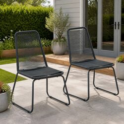 Durable Black Outdoor Chairs Set: Comfort Meets Value