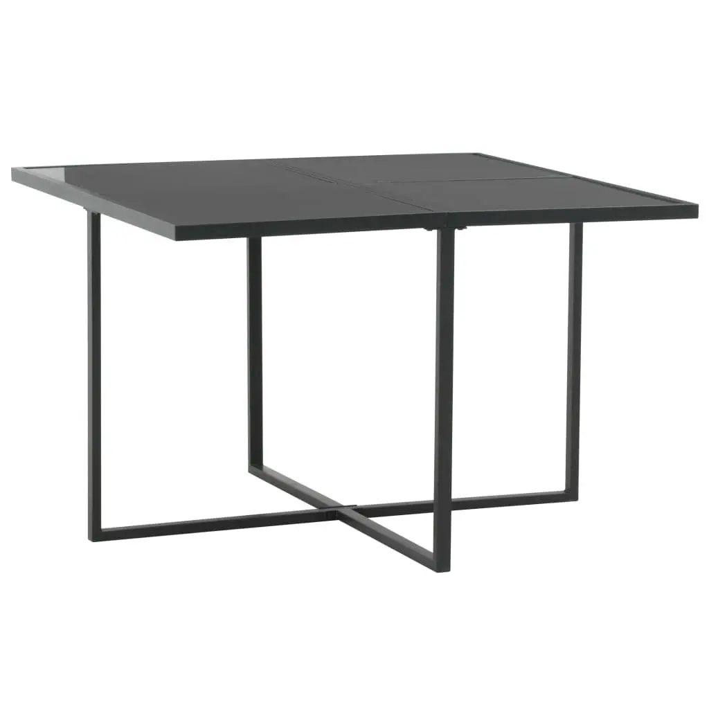 Outdoor Dining Set 5 Piece Garden Furniture Black Poly Rattan Table Chairs