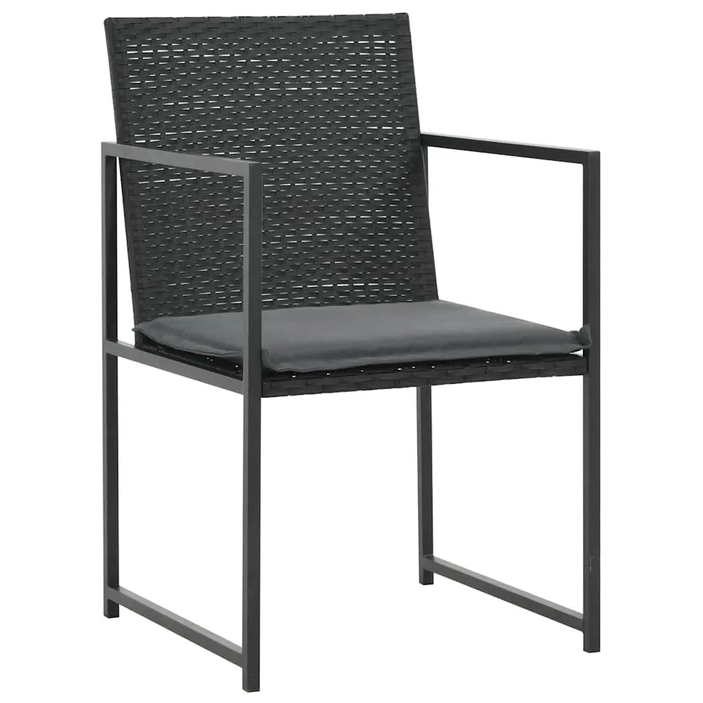 Outdoor Dining Set 7 Piece Garden Patio Furniture Table Chairs Black