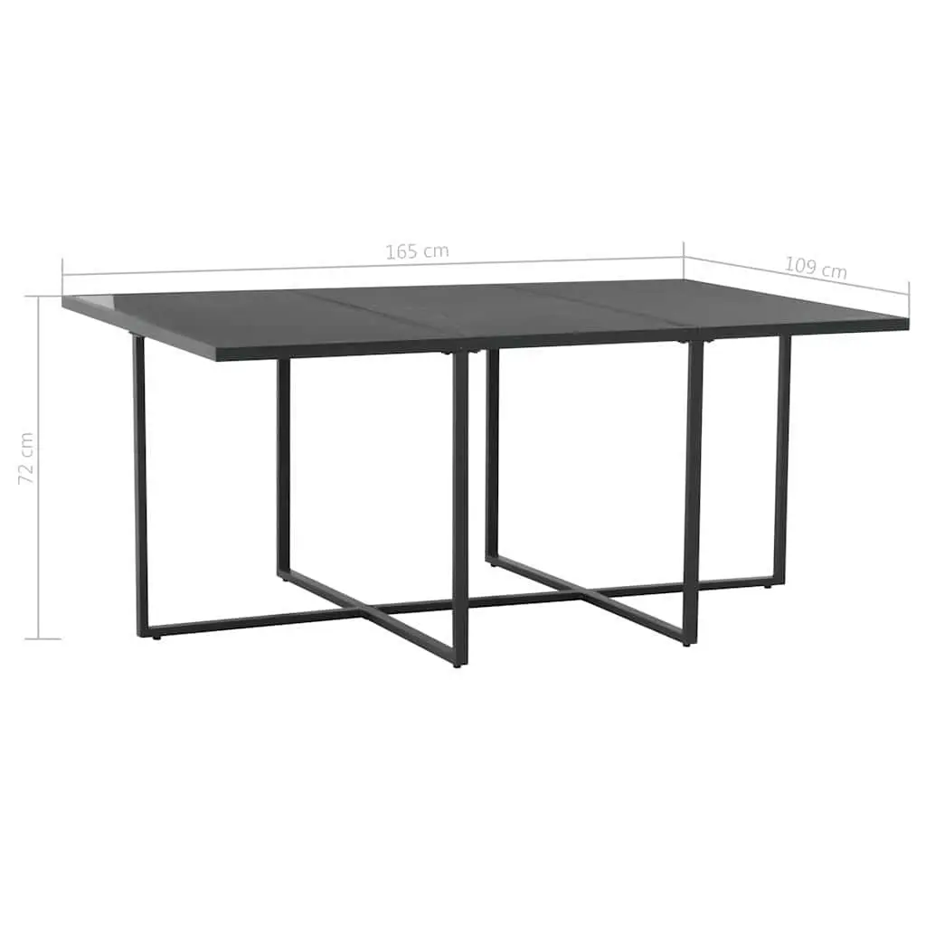 Outdoor Dining Set 7 Piece Garden Patio Furniture Table Chairs Black
