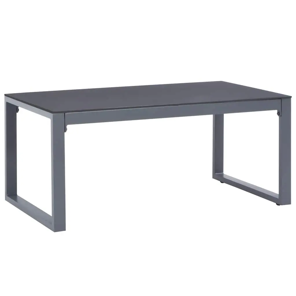 Outdoor Lounge Set Garden Furniture 3 Piece Aluminium Frame with Cushions Black