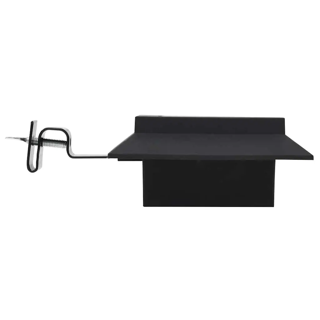 Solar Outdoor LED Lamps 6 Pack Square Black 12cm Garden Fence Wall Lighting