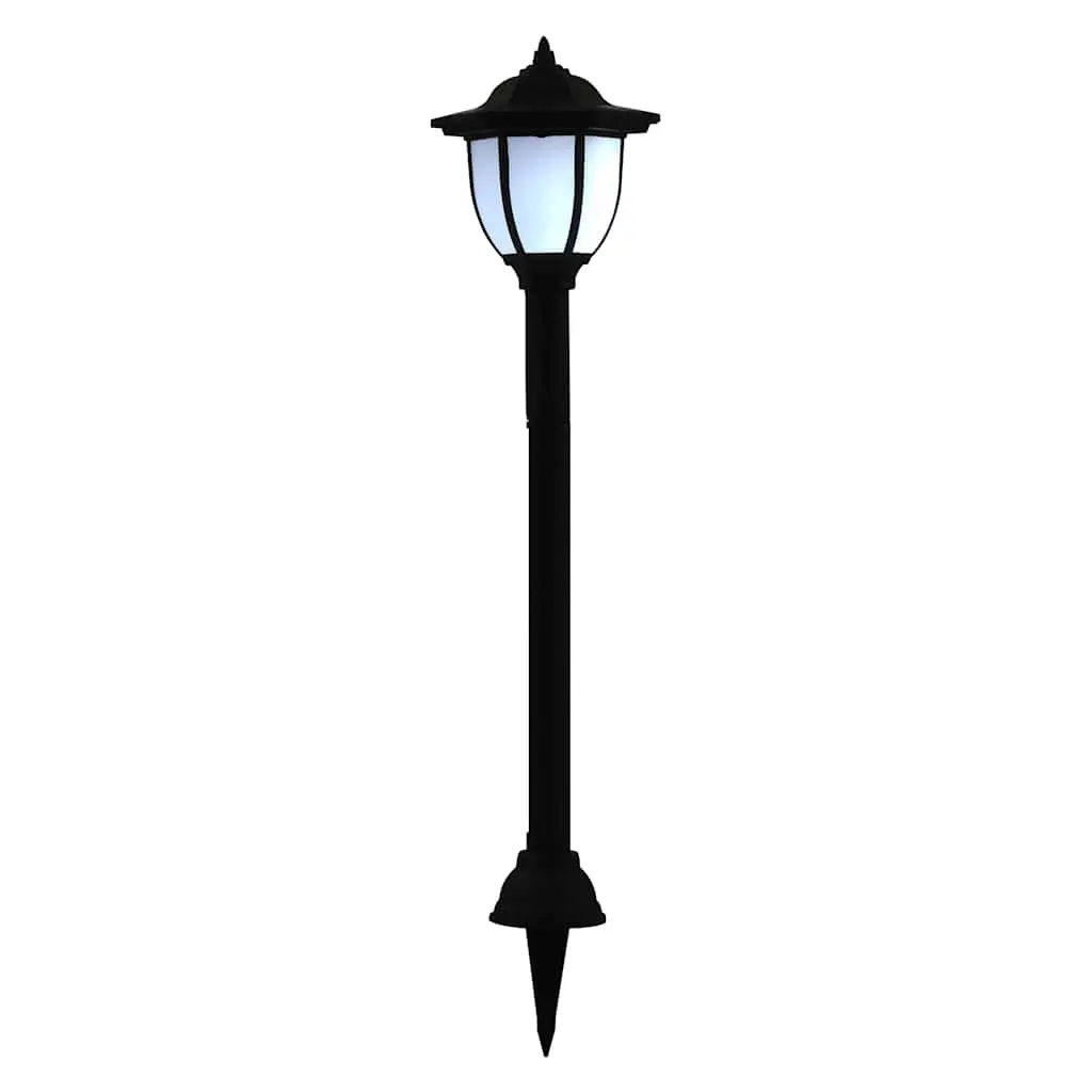 Outdoor Solar LED Lamps 3 Pack Black Garden Patio Pathway Decorative Lighting