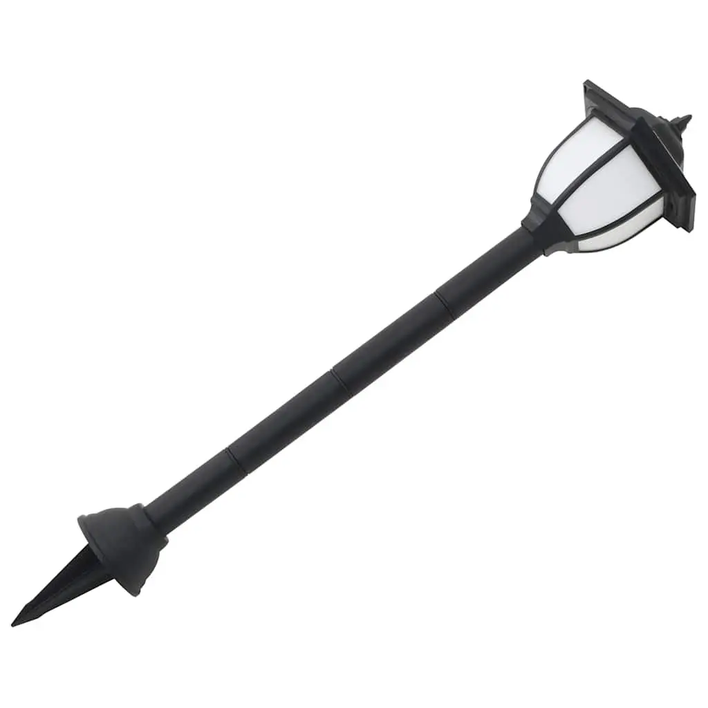 Outdoor Solar LED Lamps 3 Pack Black Garden Patio Pathway Decorative Lighting