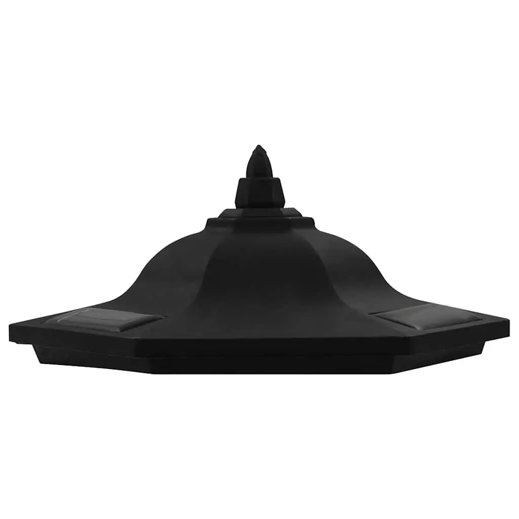 Outdoor Solar LED Lamps 3 Pack Black Garden Patio Pathway Decorative Lighting
