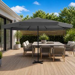 Reliable 500cm Anthracite Garden Parasol for Shade