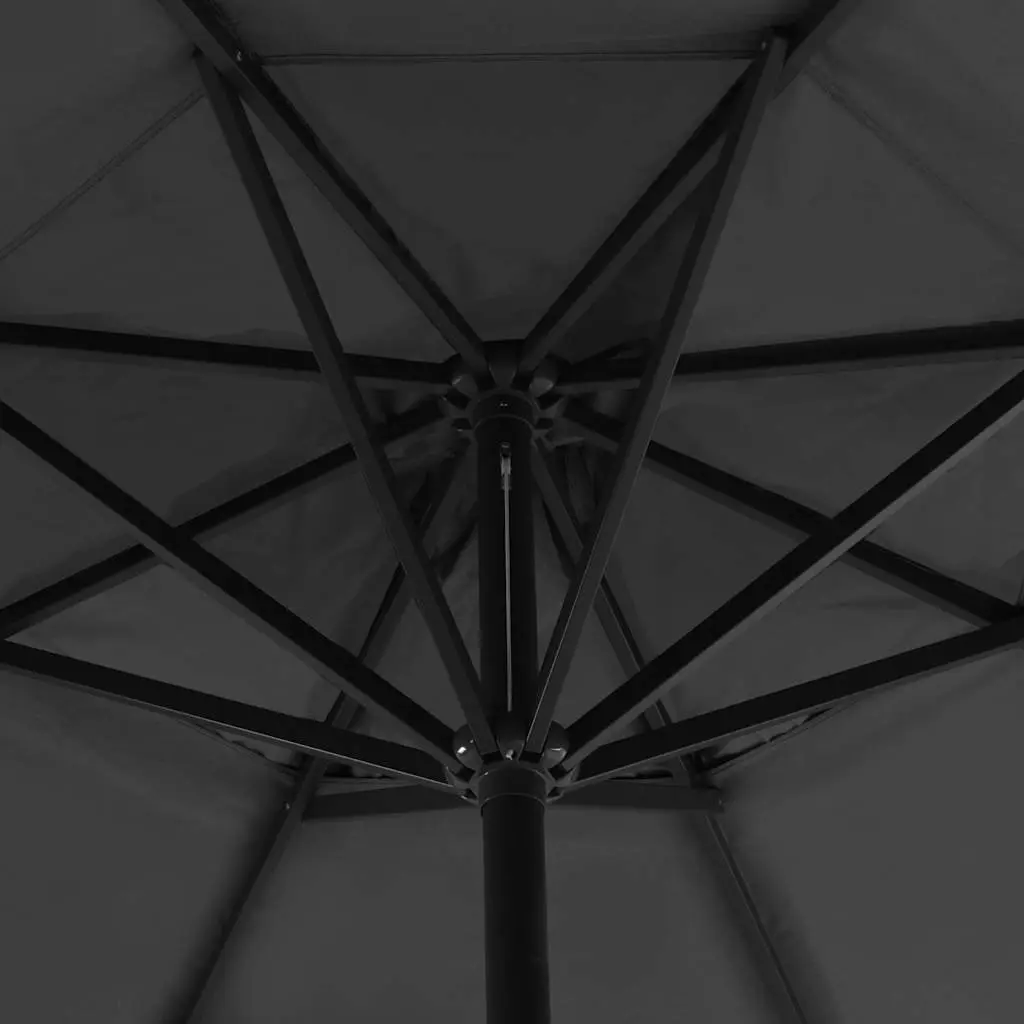 Outdoor Parasol UV Protection 500cm Anthracite Garden Sunshade Aluminium Crank
