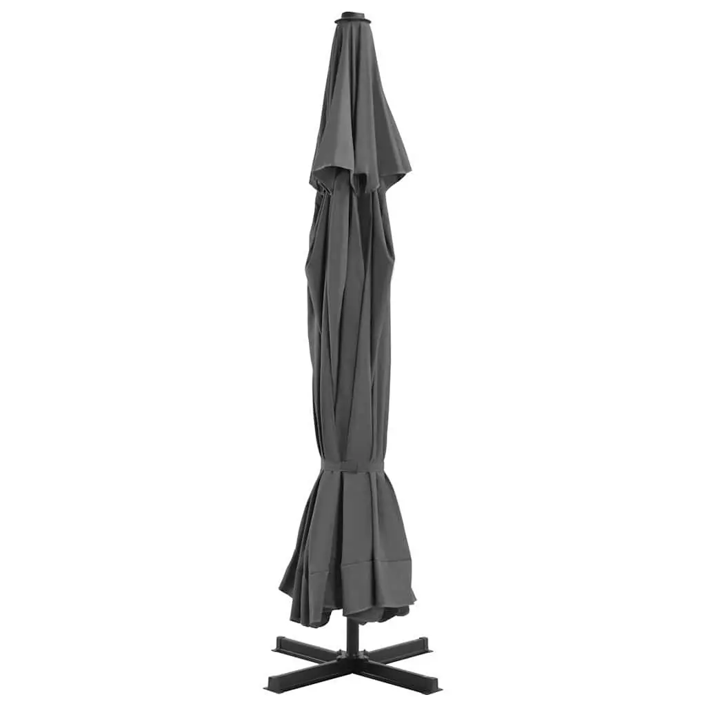Outdoor Parasol UV Protection 500cm Anthracite Garden Sunshade Aluminium Crank