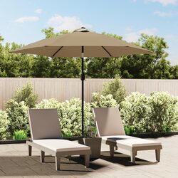 Reliable 300cm Taupe Garden Parasol for Outdoor Use