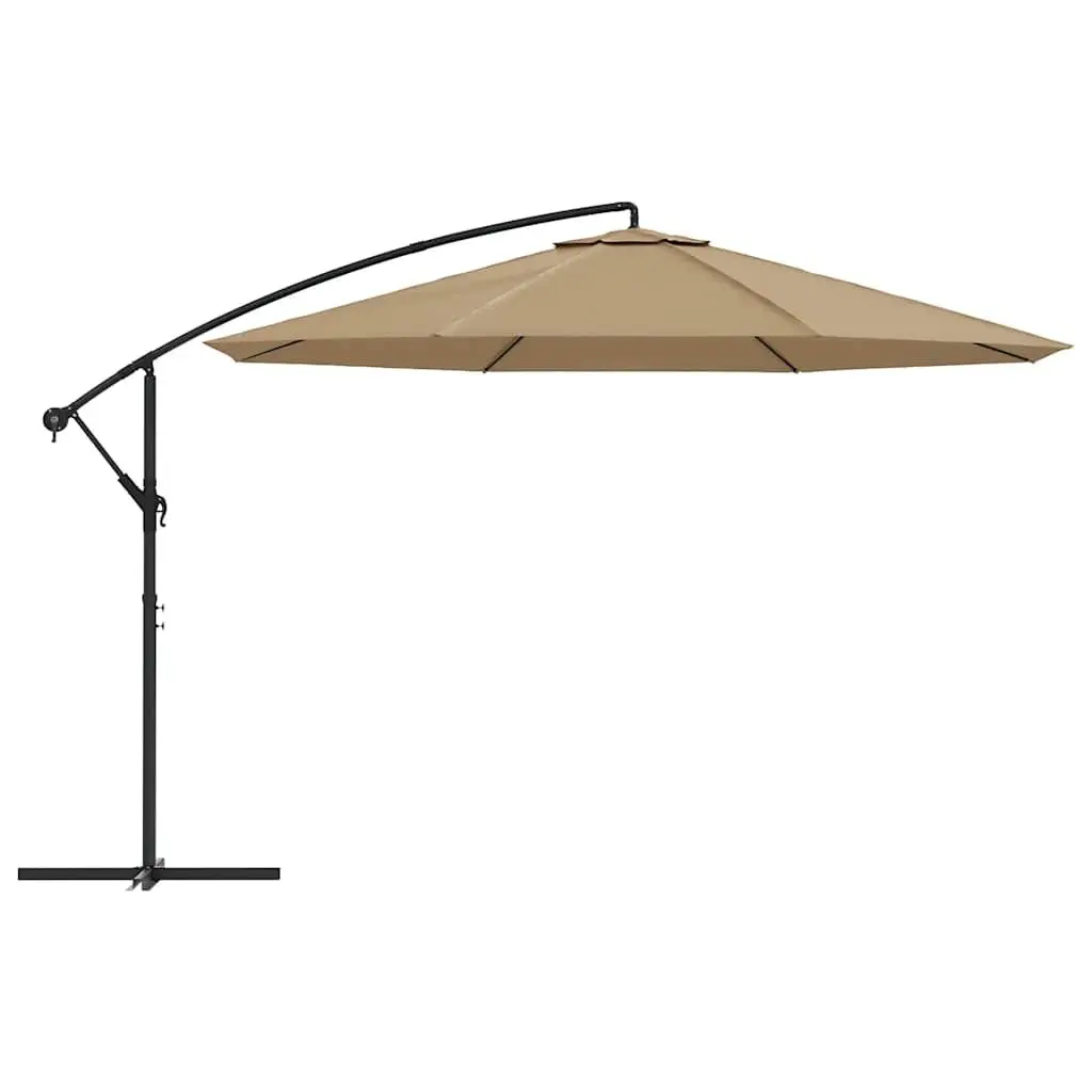Cantilever Garden Parasol Outdoor Hanging Umbrella 350cm Taupe