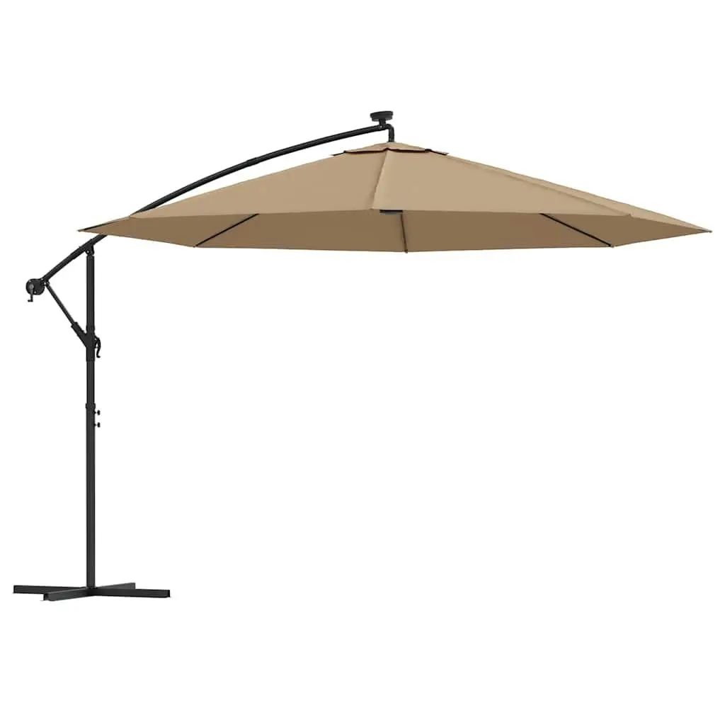 Cantilever Garden Parasol Outdoor Shade 350cm Taupe