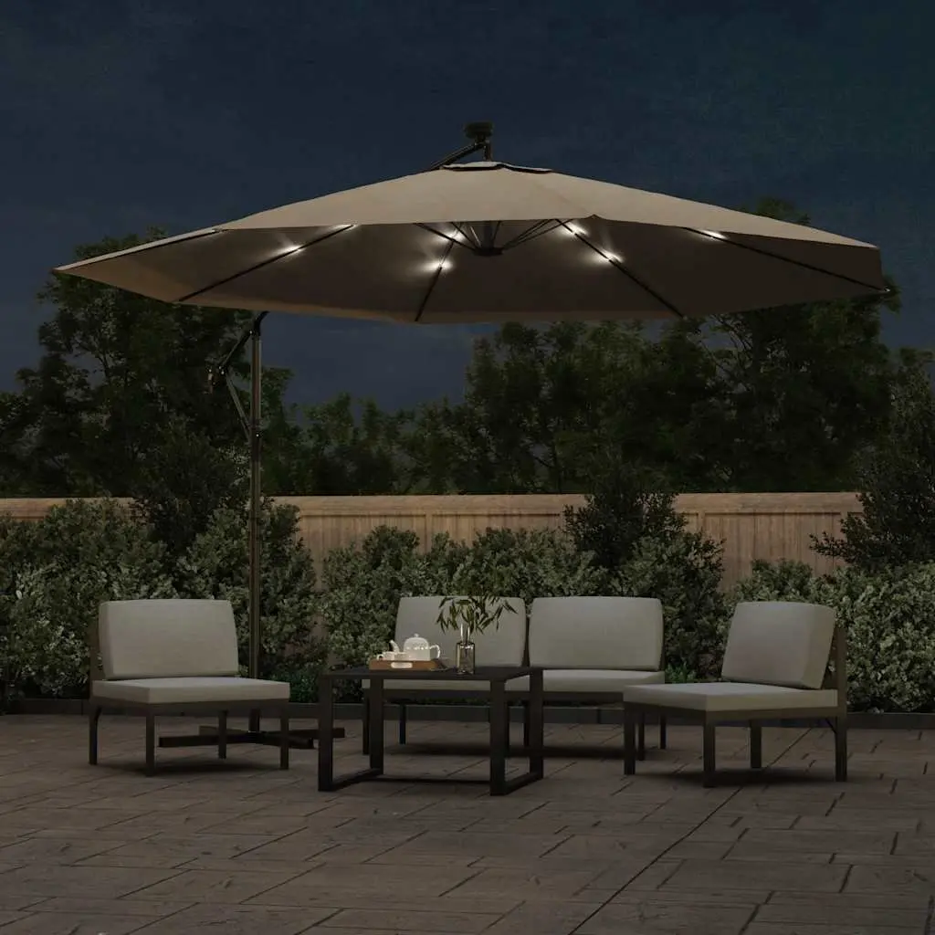 Cantilever Garden Parasol Outdoor Shade 350cm Taupe