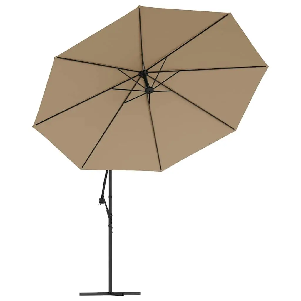 Cantilever Garden Parasol Outdoor Shade 350cm Taupe