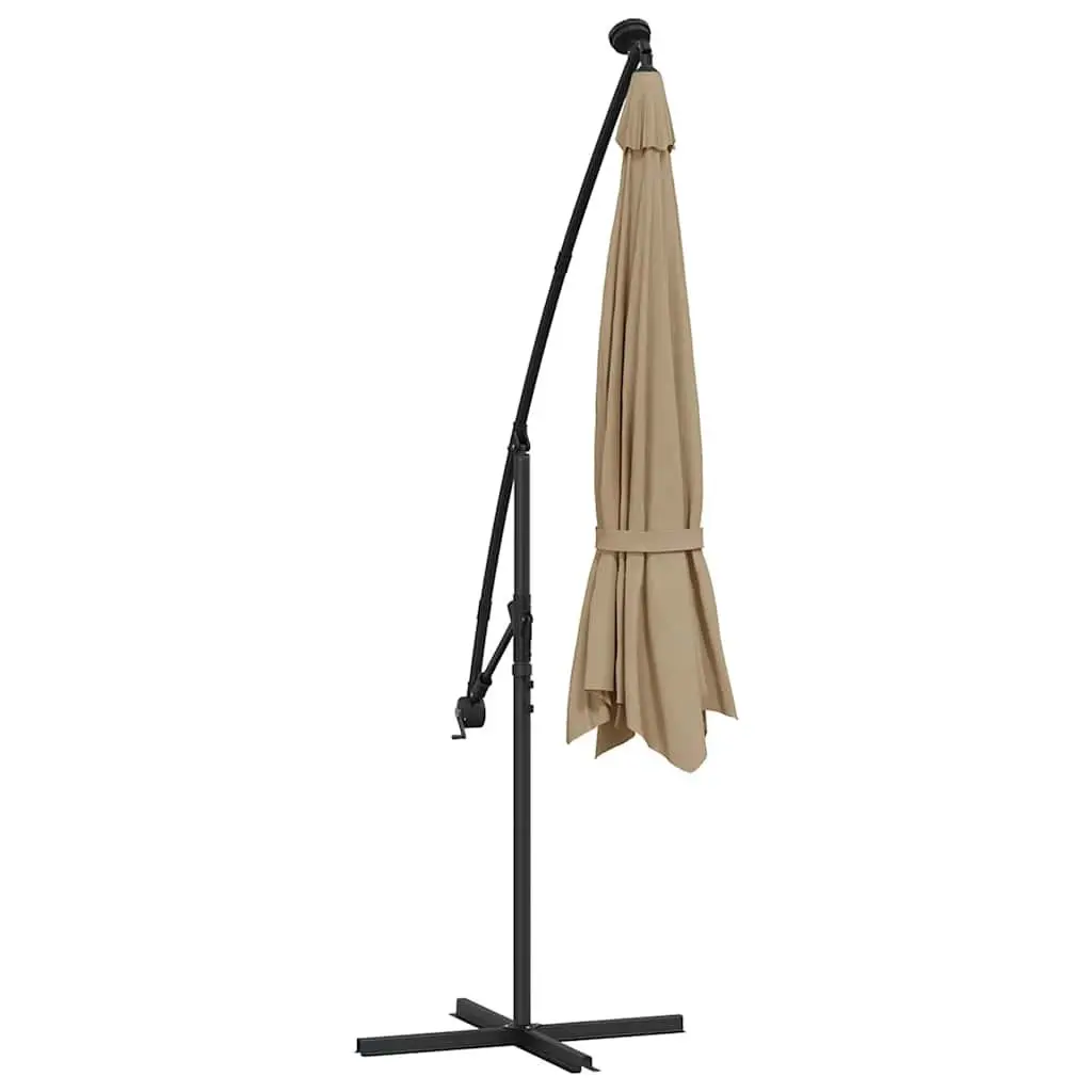 Cantilever Garden Parasol Outdoor Shade 350cm Taupe
