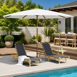Reliable 350cm Garden Parasol for Comfort and Shade