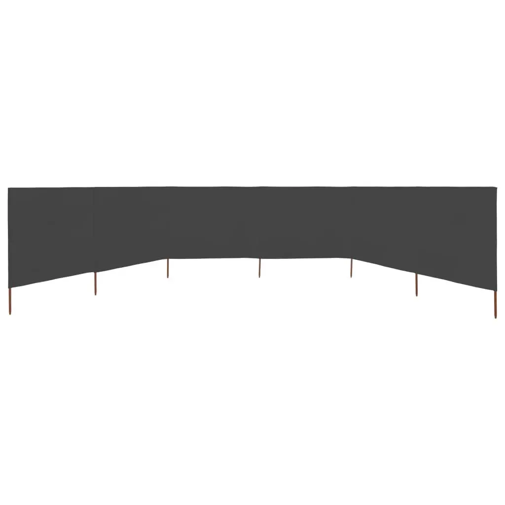 6-Panel Folding Wind Screen Outdoor Garden Shelter 800x80cm Grey