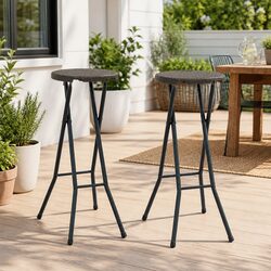 Value Set of 2 Folding Bar Chairs for Outdoor Living