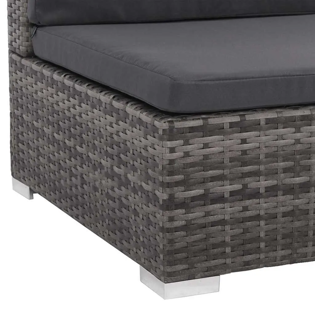 7 Piece Outdoor Garden Lounge Furniture Set Poly Rattan Sofa Patio Sectional