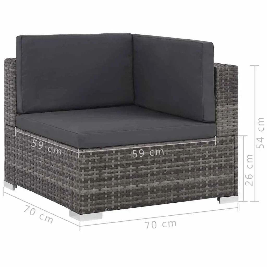 7 Piece Outdoor Garden Lounge Furniture Set Poly Rattan Sofa Patio Sectional