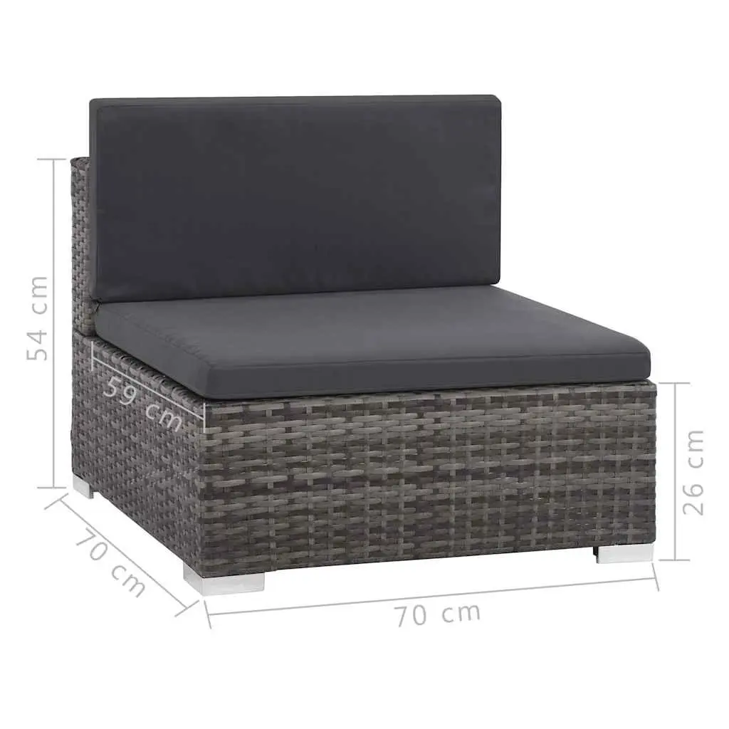 7 Piece Outdoor Garden Lounge Furniture Set Poly Rattan Sofa Patio Sectional