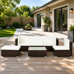 Warm and Inviting 6 Piece Garden Lounge Set