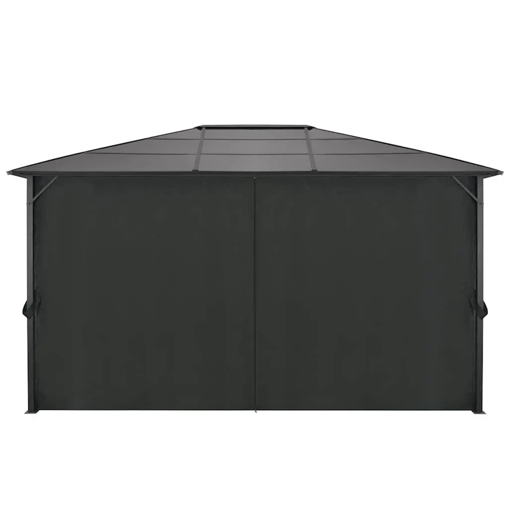 Gazebo Outdoor Pavilion Canopy 4x3x2.6m Black
