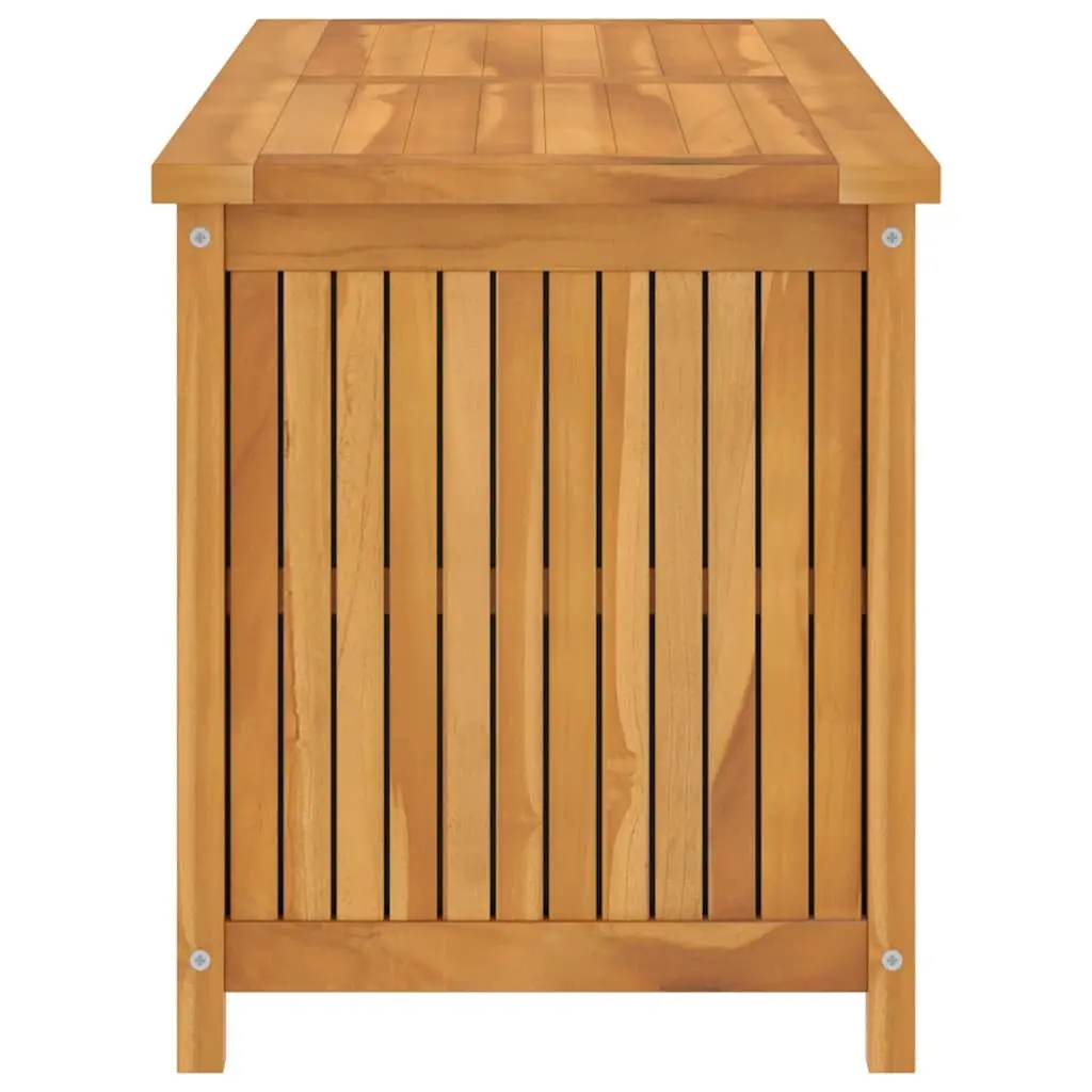 Garden Storage Box Teak Wood 120x50x58 cm Outdoor Chest Bench Seat Brown