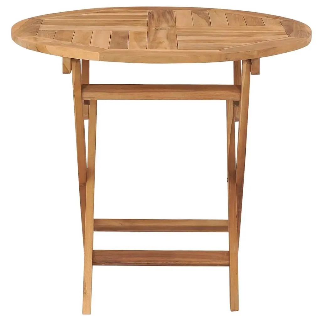 Folding Dining Table Outdoor 85x76cm Teak Wood Brown