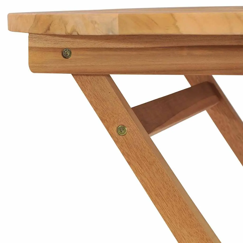 Folding Dining Table Outdoor 85x76cm Teak Wood Brown