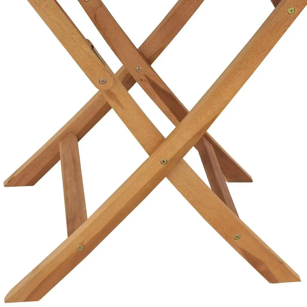 Folding Dining Table Outdoor 85x76cm Teak Wood Brown