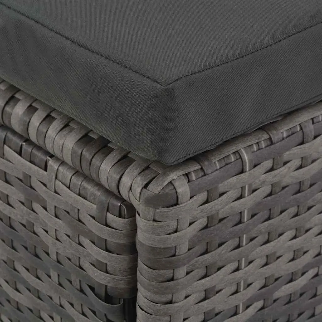 4 Piece Garden Lounge Sofa Set Outdoor Patio Rattan Cushions Grey