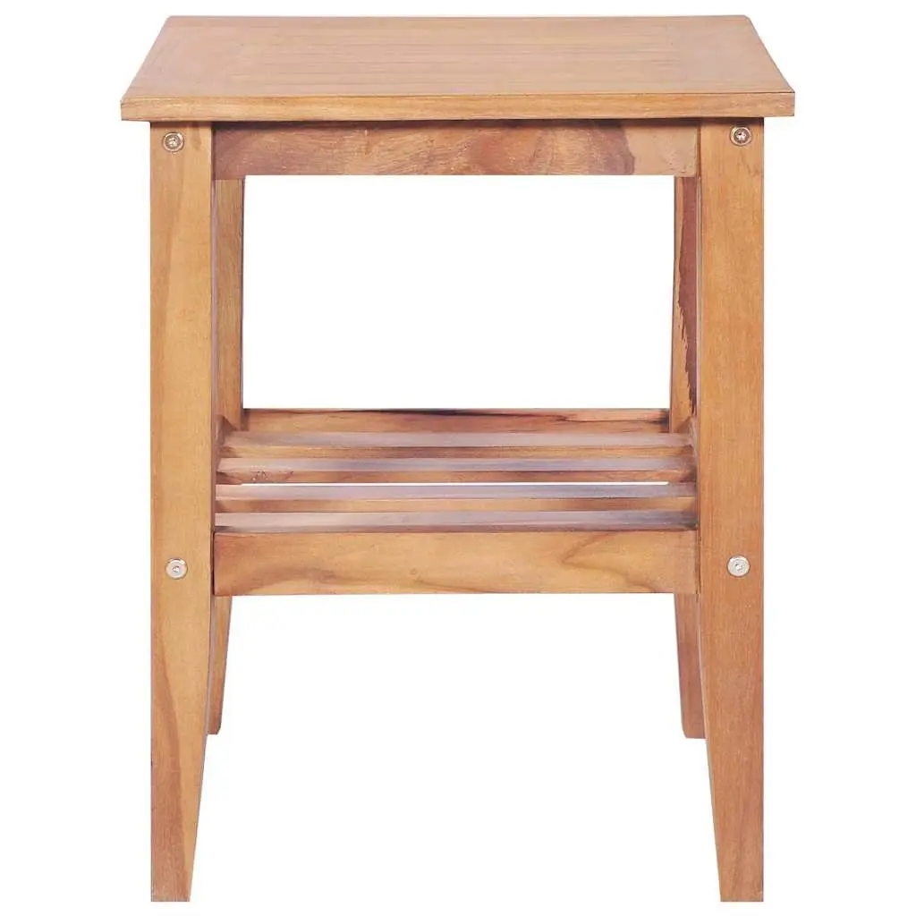 Coffee Table 40x40x50 cm Square Teak Wood Indoor Outdoor Accent Side Table