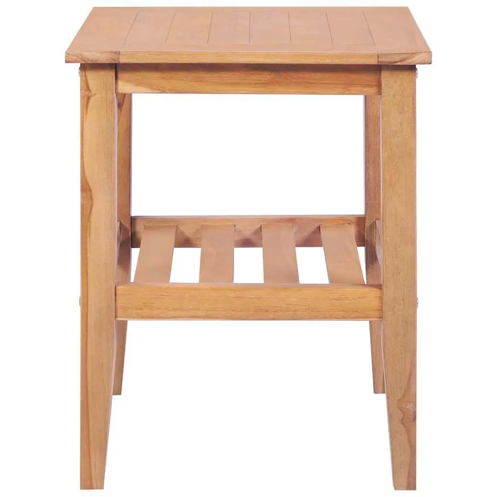 Coffee Table 40x40x50 cm Square Teak Wood Indoor Outdoor Accent Side Table
