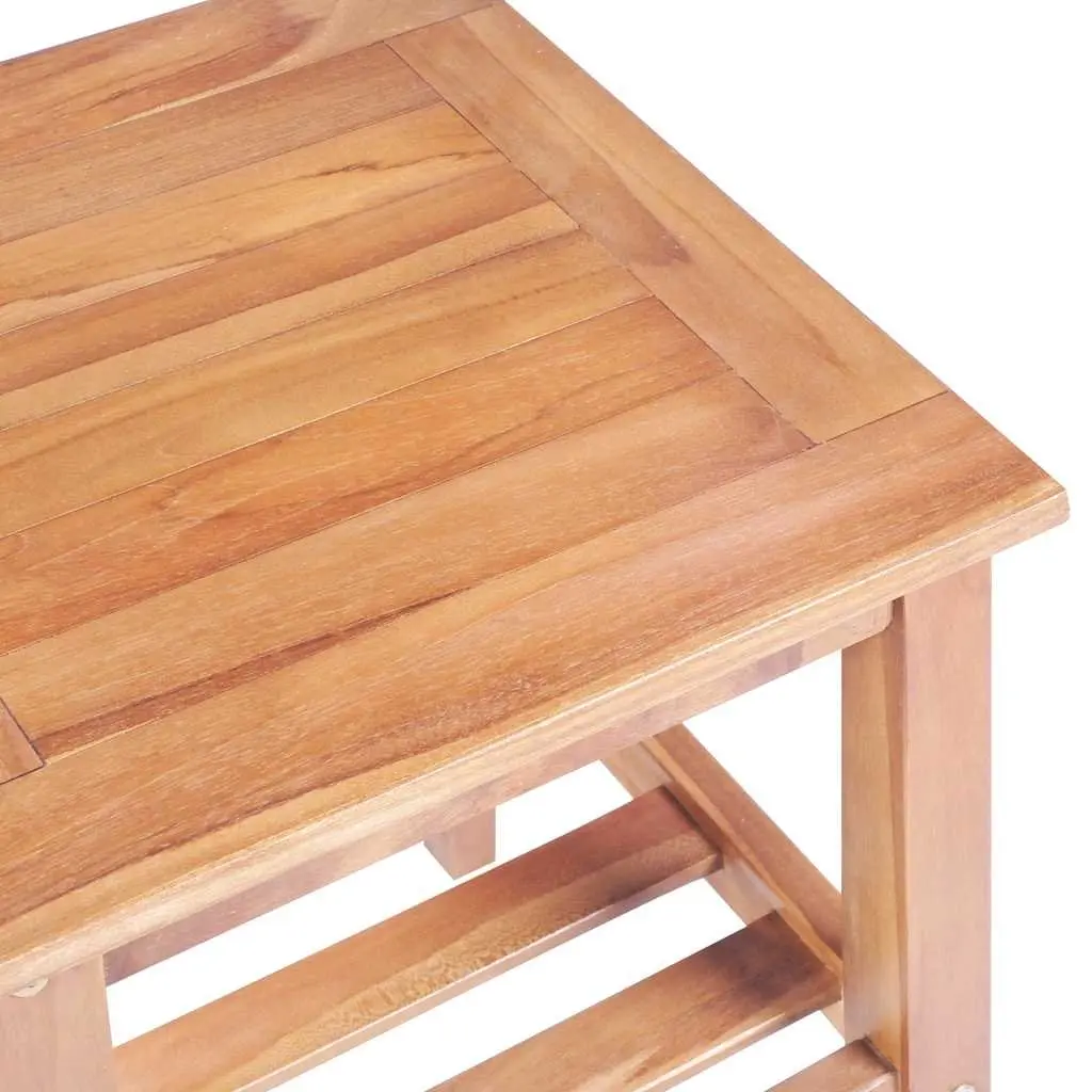 Coffee Table 40x40x50 cm Square Teak Wood Indoor Outdoor Accent Side Table