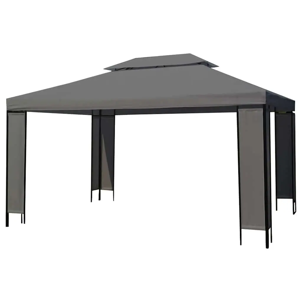 Gazebo Canopy Outdoor Shade Structure 300x400 cm Anthracite Vented Roof