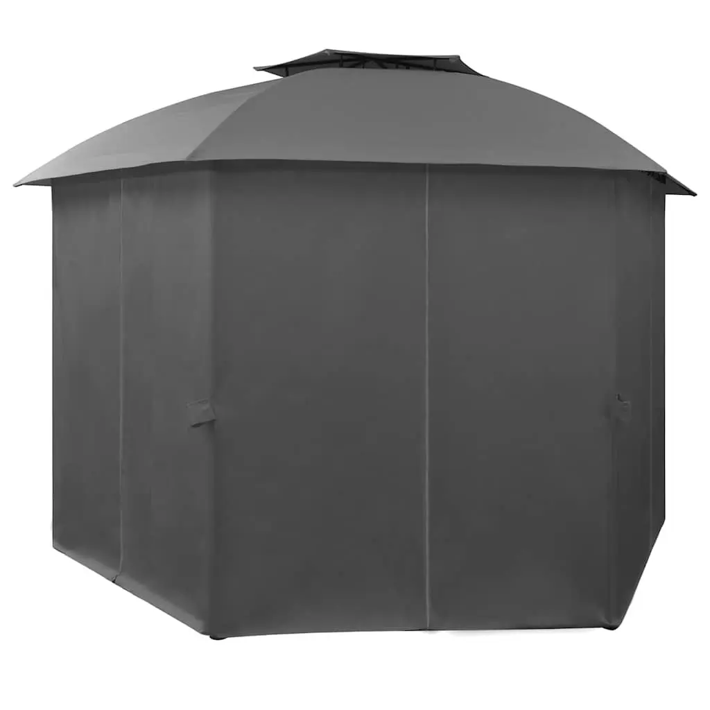 Hexagonal Garden Gazebo Pavilion Tent Outdoor Canopy Sunshade 360 x 265 cm Anthracite