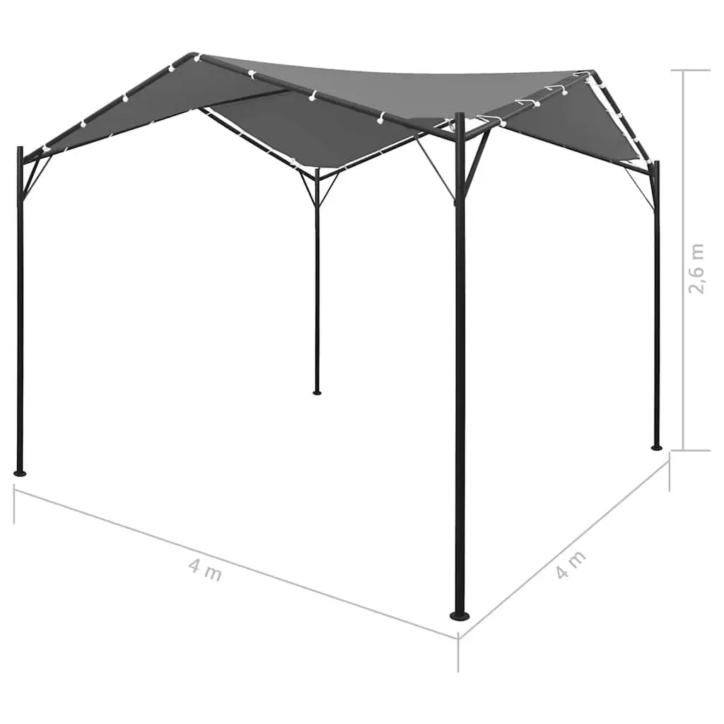 Gazebo 4x4 m Anthracite Garden Outdoor Patio Canopy Shade Structure