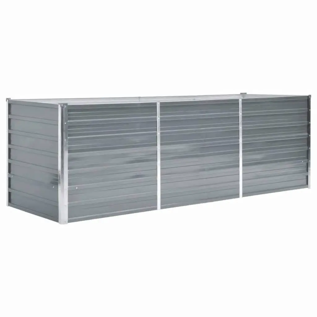 Raised Garden Bed Planter Box Outdoor Vegetables Herbs Flowers 240 x 80 x 77 cm Grey