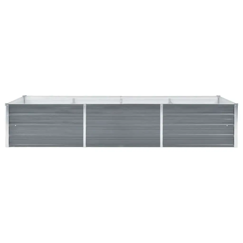Raised Bed Planter Box Outdoor Vegetable Herb Flower Container 240 x 80 x 45 cm Steel Grey
