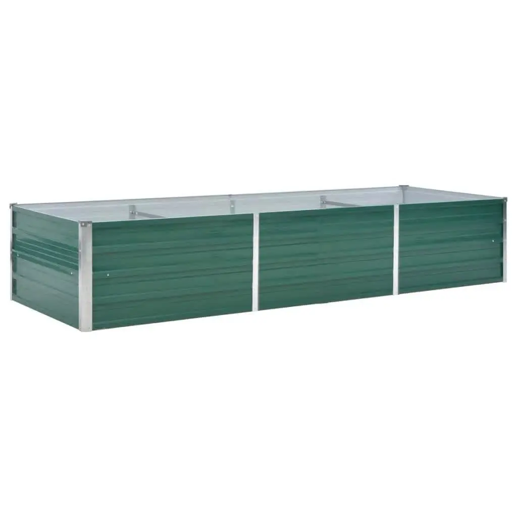 Raised Garden Bed Planter Box Outdoor Vegetables Herbs Flowers 240L x 80W x 45H cm Green Galvanised Steel