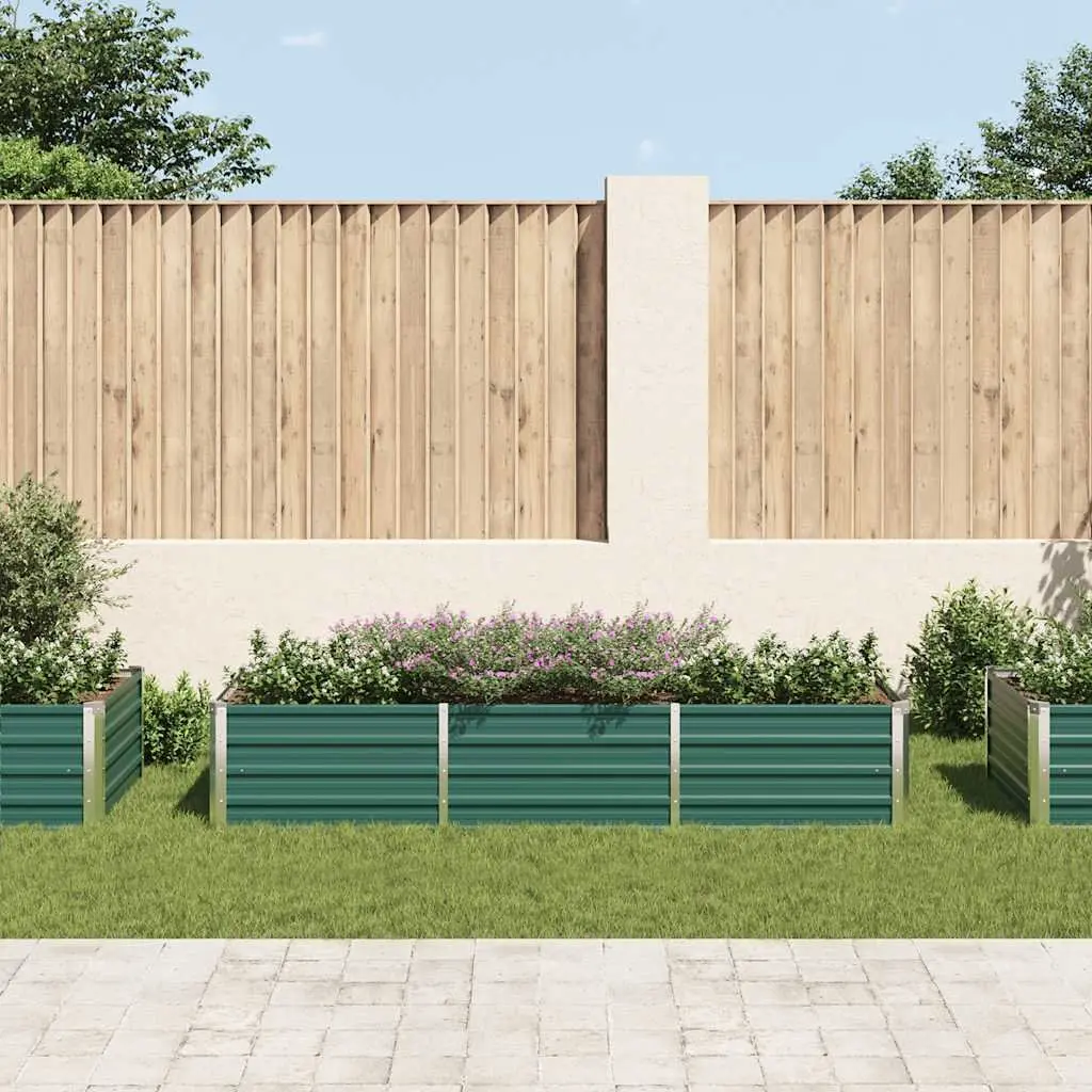 Raised Garden Bed Planter Box Outdoor Vegetables Herbs Flowers 240L x 80W x 45H cm Green Galvanised Steel