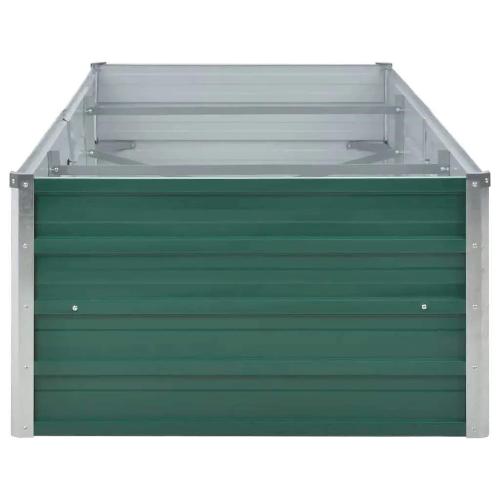 Raised Garden Bed Planter Box Outdoor Vegetables Herbs Flowers 240L x 80W x 45H cm Green Galvanised Steel