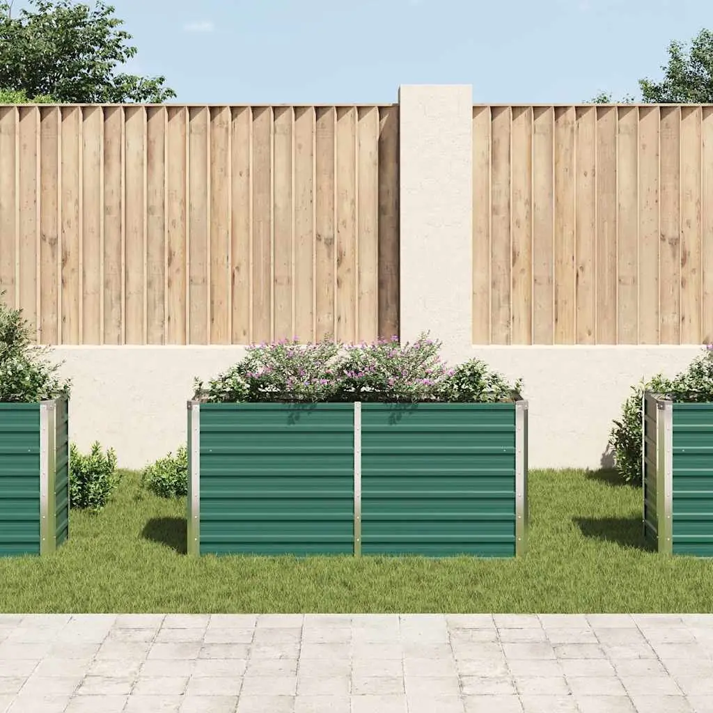 Raised Garden Bed Outdoor Planter Box for Vegetables Flowers Herbs 160 x 40 x 77 cm Green