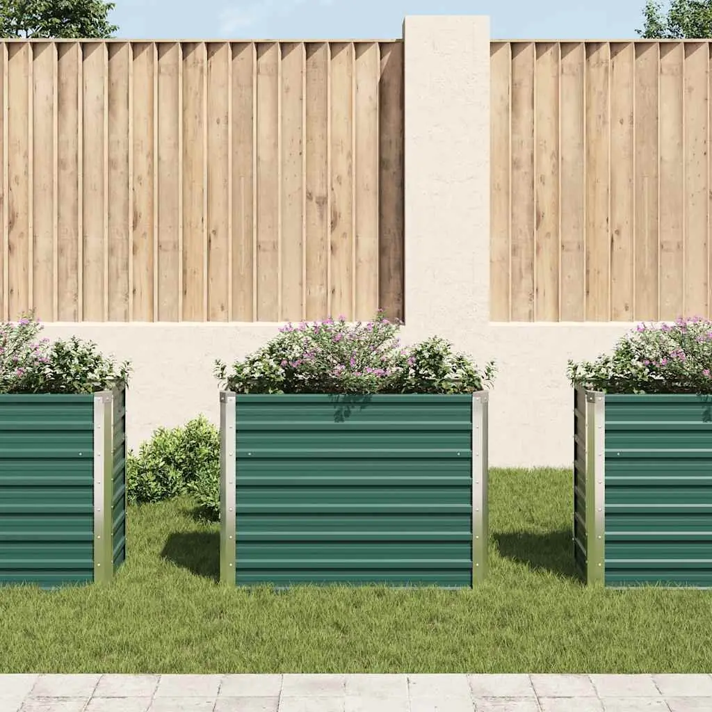 Raised Bed Planter Box Outdoor Vegetable Flower Herb Container 100 x 40 x 77 cm Green