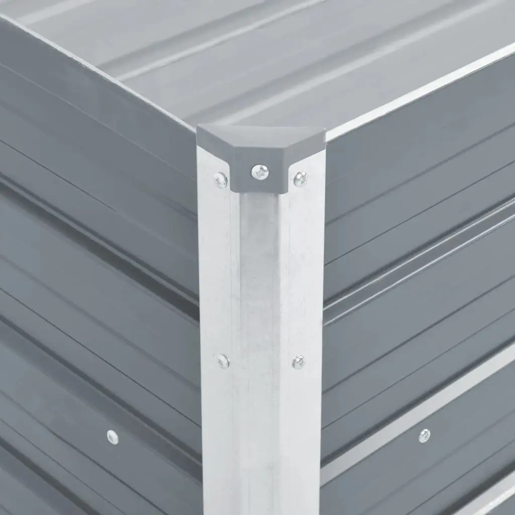 Raised Garden Bed Planter Box Outdoor Vegetable Flower Herb Container 100 x 40 x 45 cm Grey